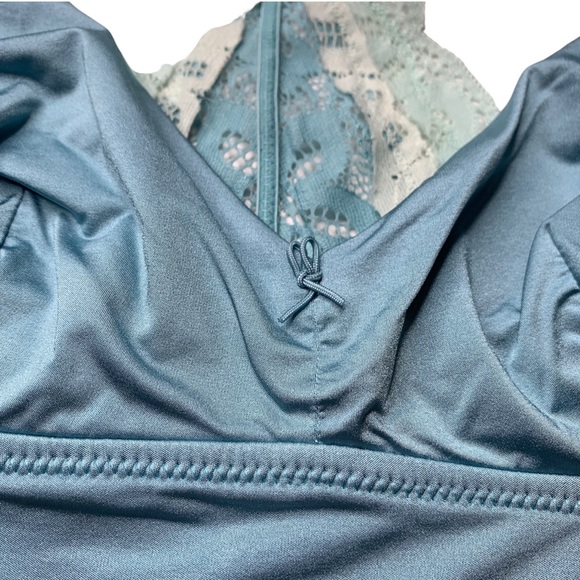 Aerie Dusty Blue Bralette with Lace Detail on the Back - Picture 2 of 5
